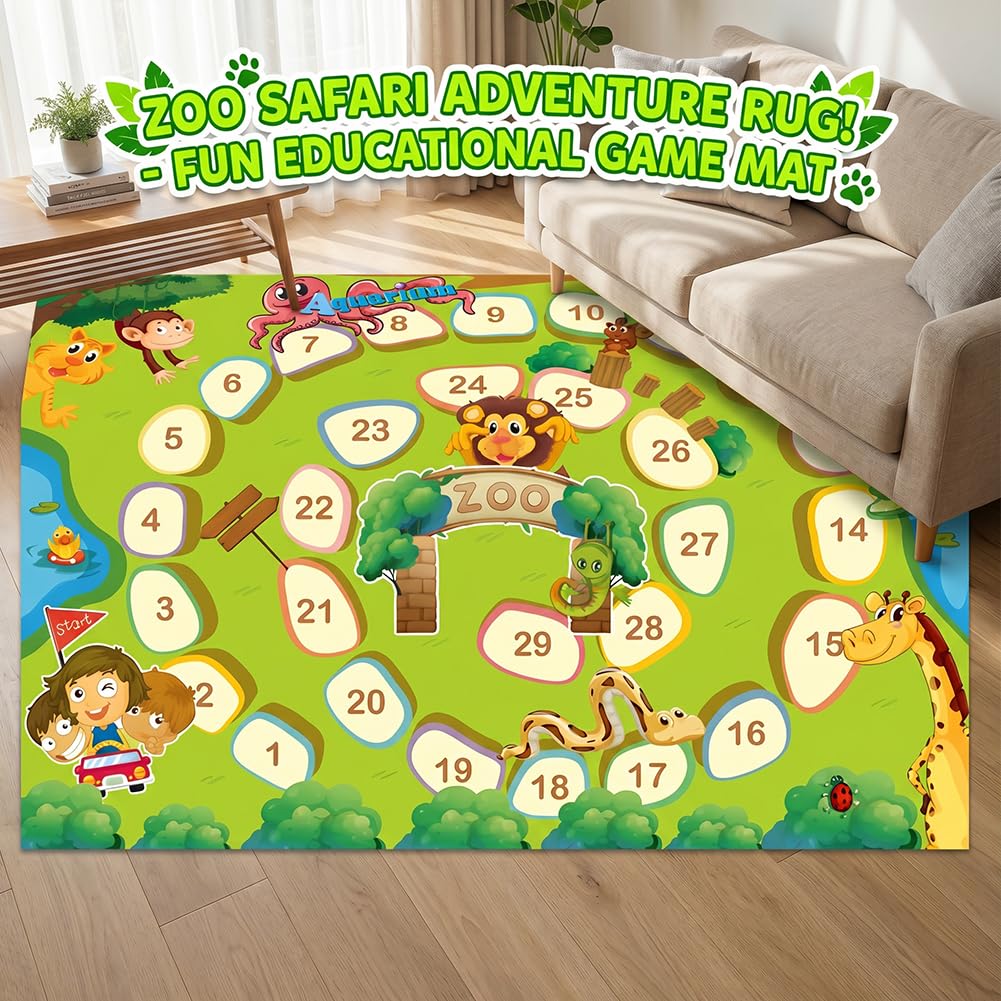 Tappeto da gioco per auto giocattolo, Tappeto Stradale per Bambini, per Bambini AntiscivoloTappetos Soggiorno e Camera da Letto -80×120cm