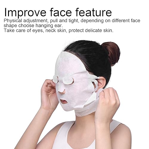 Miniatura 4 de Mascarilla desechable, hojas de mascarilla de papel hidratante, 100 unidades, mascarillas desechables comprimidas para uso en el hogar, viajes,