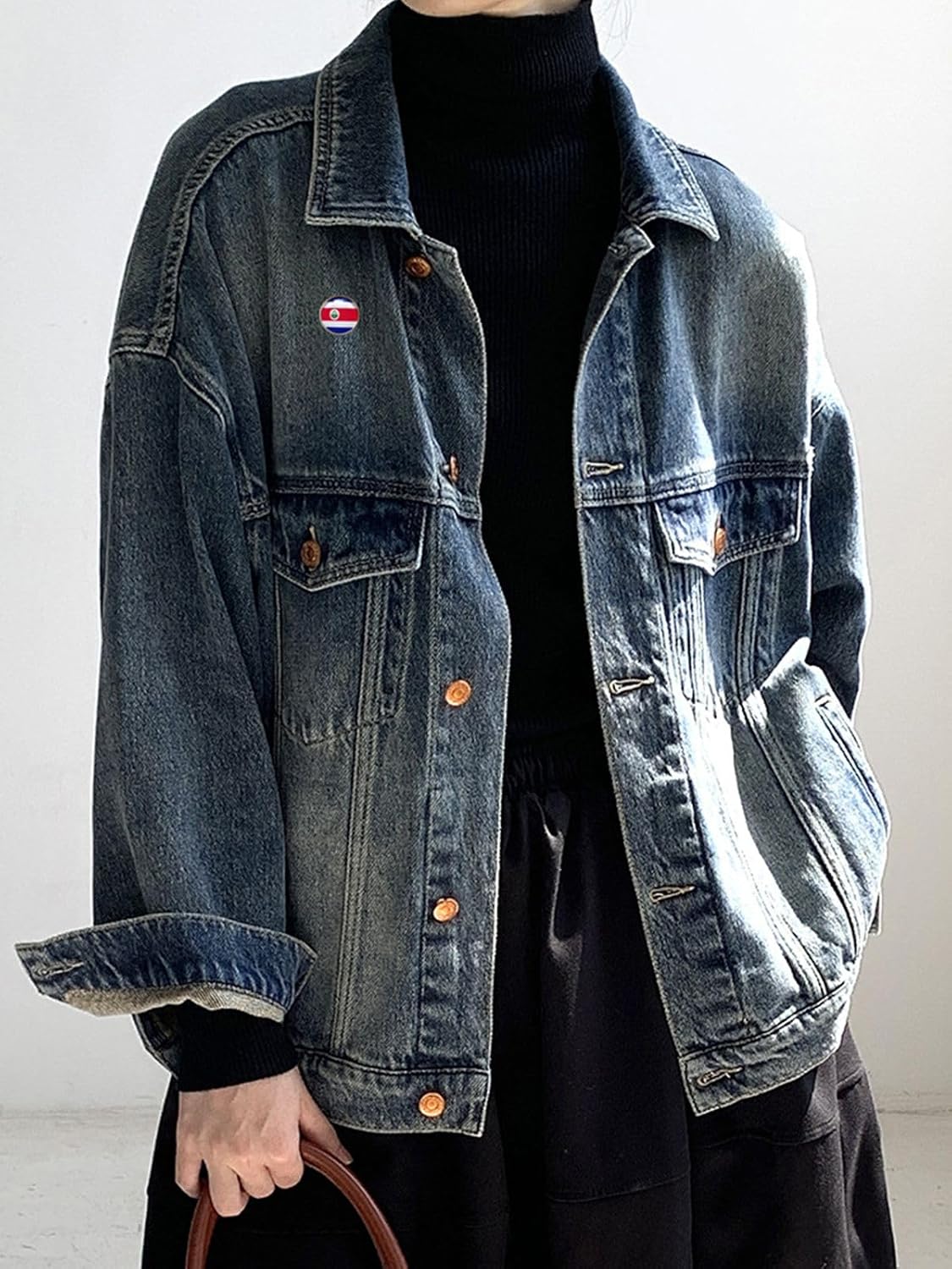 Uijokdef 1 PCS National Flag Pin Round,Lapel Pins party Gifts, Patriotic Pin for Men/Women,National Flag Brooch Accessories Party Favors, Hat Suit Decorations - Image 3