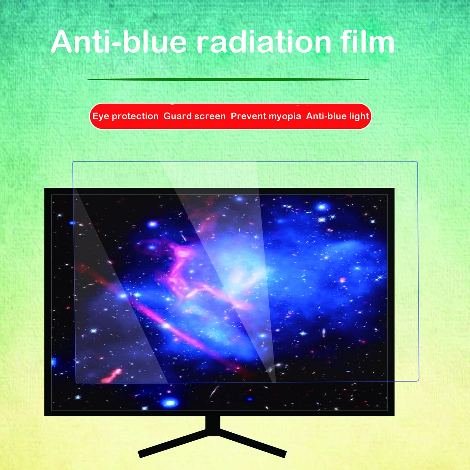 HAMIMI 43-55 Pulgadas TV Película Protectora De Pantalla, Bloqueo De Luz UV y Azul De 380 a 495nm, Alivie La Fatiga Ocular, para Monitor De Computadora Pc Antirreflejos,Matte-46in(1017X570) mm