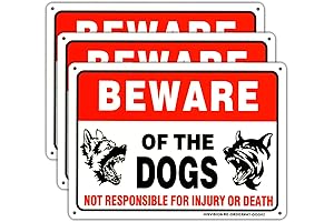 Beware of the Dog Sign 3 Pack
