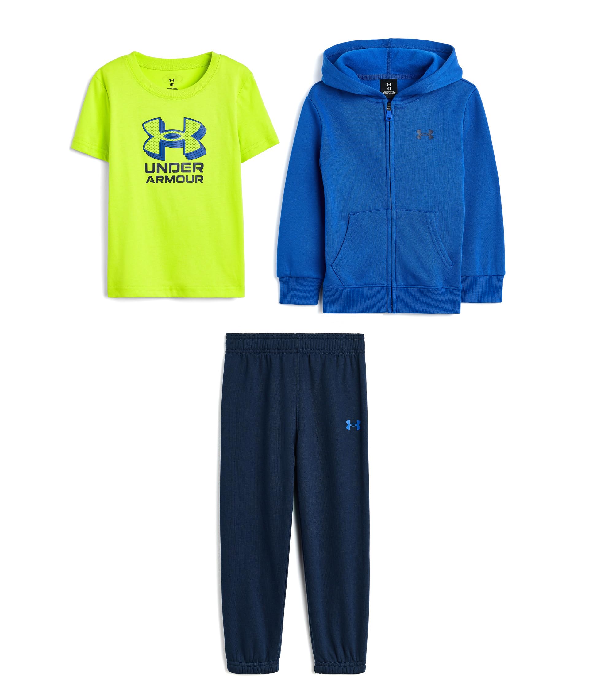 Under Armour Kids Three-Piece Full Zip Hoodie Tee Set (Toddler)