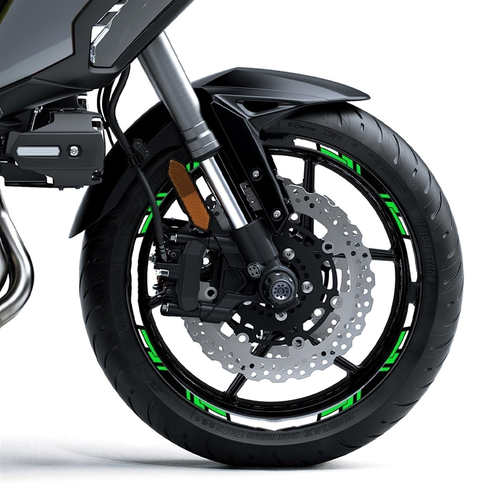 ZAPORA Trottinette Autocollant De Roue De Moto Autocollant De Jante Réfléchissant Bande De Course pour Versys 650/1000 pour VERSYS650 pour Versys1000 Autocollant Bord (Color : 2)