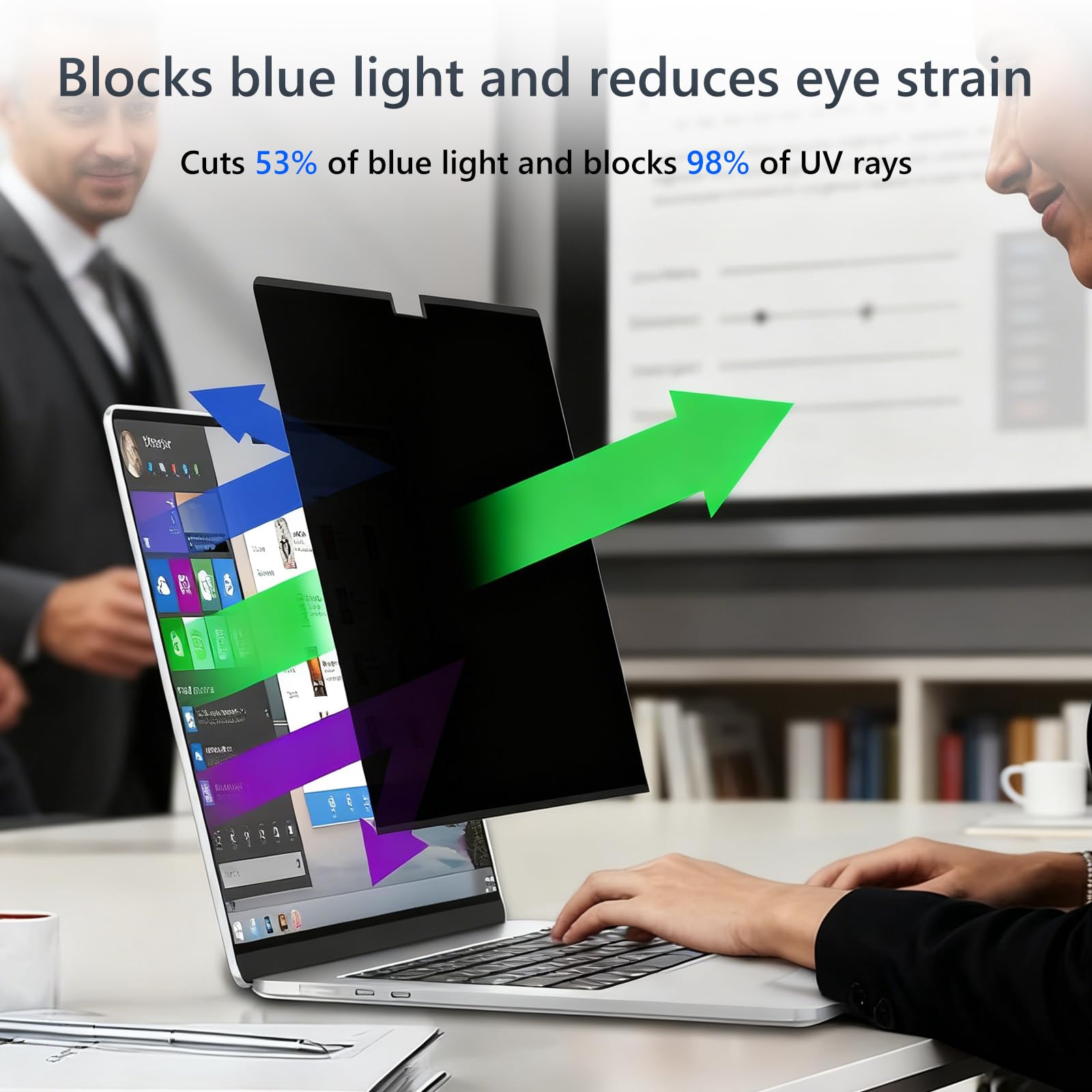 Magnético Filtro de Privacidad para MacBook Air 15 Pulgadas M5/M4/M3/M2 (2026/2025/2024/2023), Privacy Anti Luz Azul Antiespía Protector de Pantalla de Privacidad para MacBook Air 15.3" M5