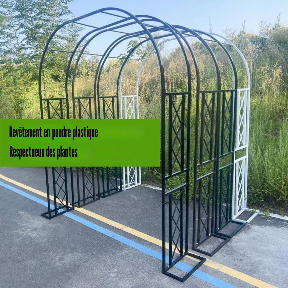 Arche de Jardin en métal, 140cm~340cm de Large Arceau à Rosier, Arche de Rosiers Vigne Mariage,pour Grimper, vignes et Plantes, Mariage, décoration de fête