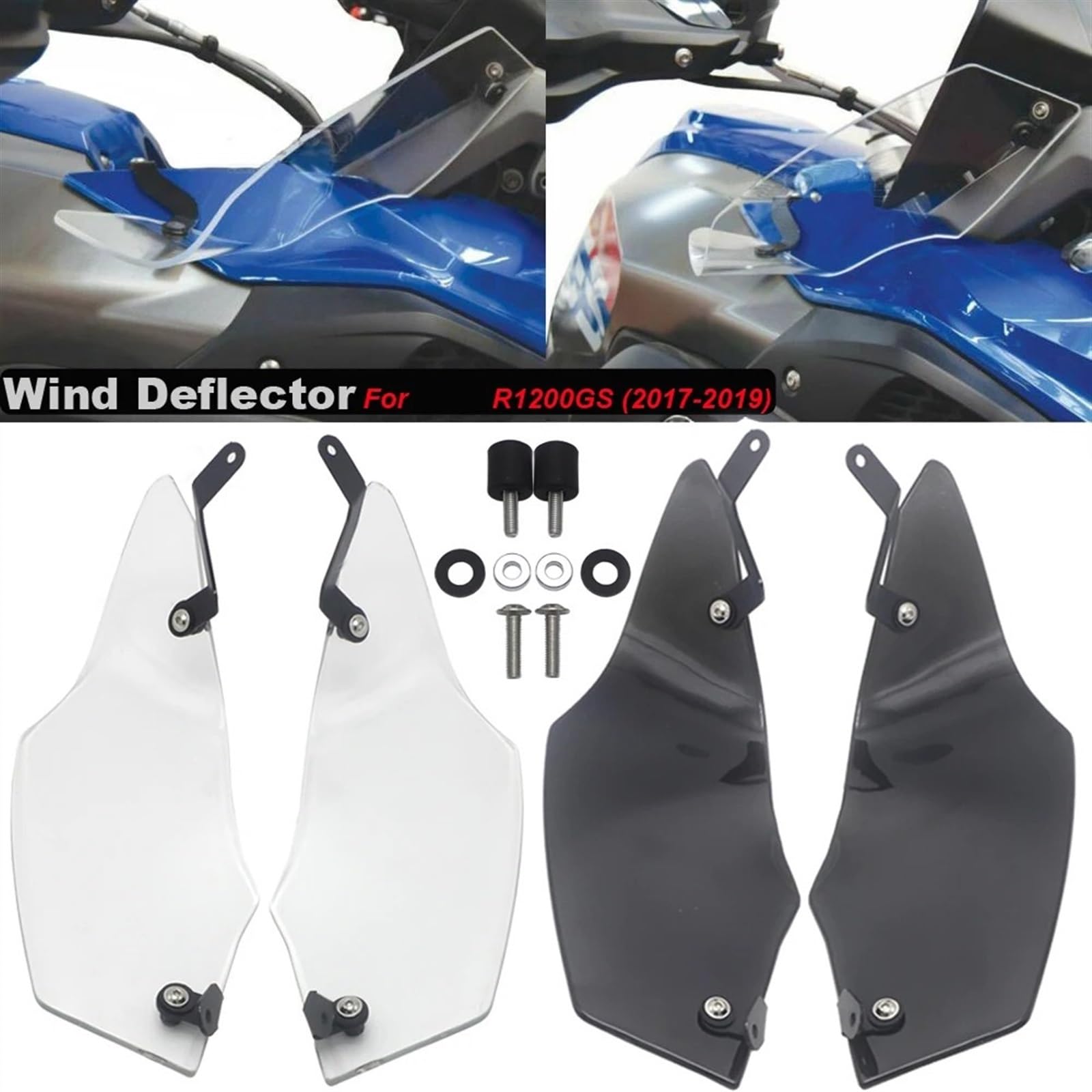 Paramani Per Le Mani Protecter Pannelli Laterali Deflettore Del Vento Parabrezza Paramani Copertura Per BMW Per R1200GS/ LC/Rally/LC Rally/LC Exclusive 2017 Anno(1)