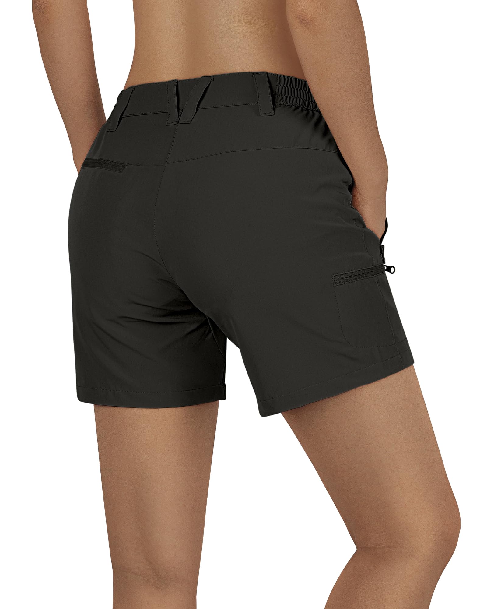 Outdoor Ventures Pantalones cortos para mujer UPF50+ con protección UV, pantalones cortos de senderismo para verano, ligeros, elásticos, de secado rápido, pantalones de senderismo