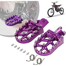 Dirt Bike Foot Pegs Motorcycle Foot Pegs CNC Aluminium Alloy Purple With springs for Surron Light Bee S/X X160 X260 Talaria Sting MX3/R MX4 X3/CRF150F 230F 03-19/E Ride Pro S SS 2.0 3.0