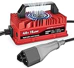 15 Amp Golf Cart Charger for 48 Volt EZGO RXV & TXT Lead Acid Battery with Upgraded 3-Pin Triangle Plug