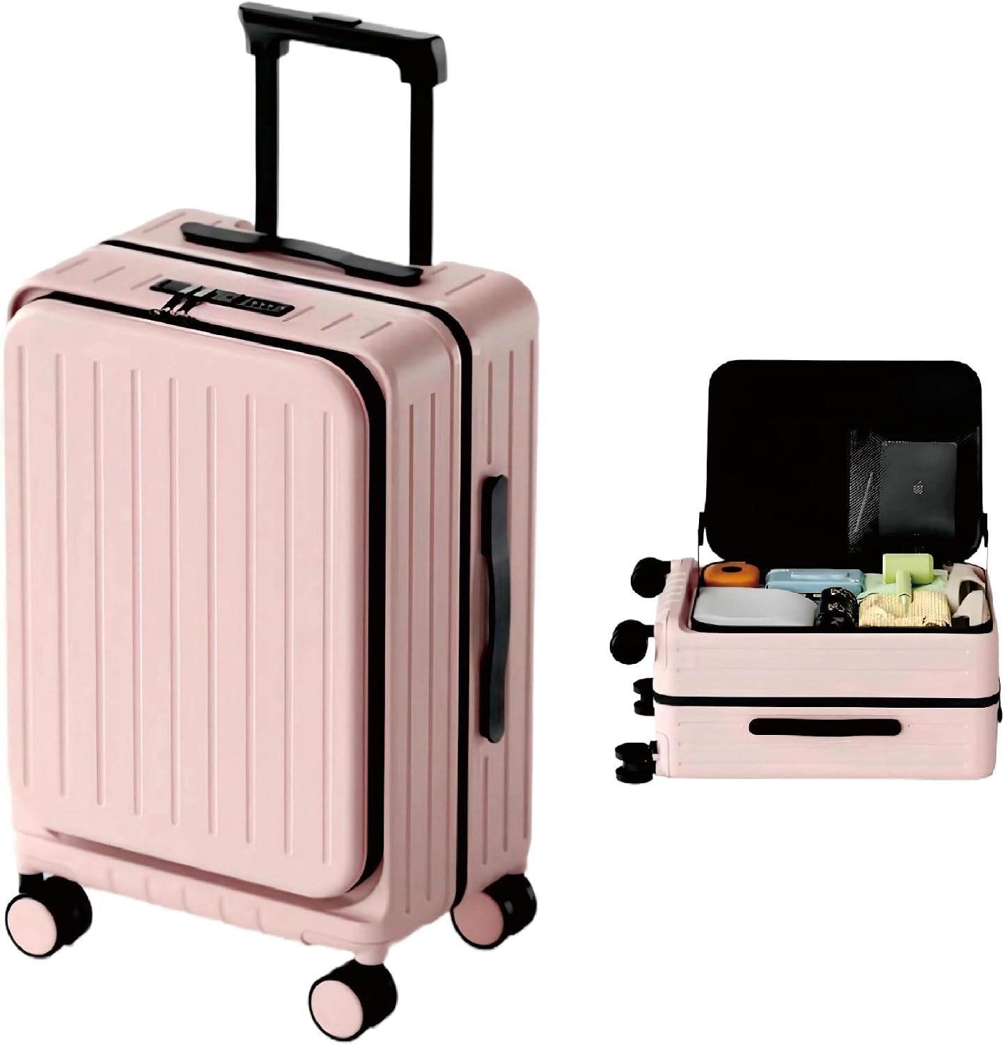 Amazon | [RTmoni] 【新登場・バイカラー】スーツケース フロント