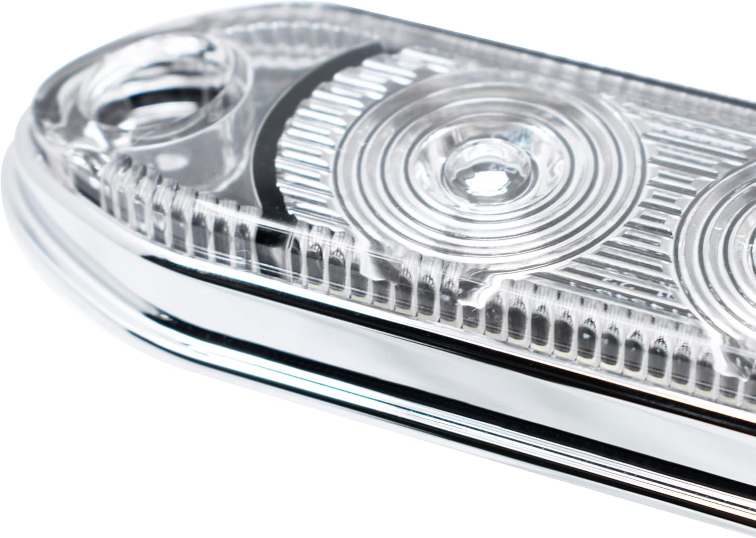 PTP PRO TRUCKING PRODUCTS Pair Of 1511CLRPTP 15" 11 LED Trailer Stop, Tail, Turn Light Strips With Chrome Mounting Bases