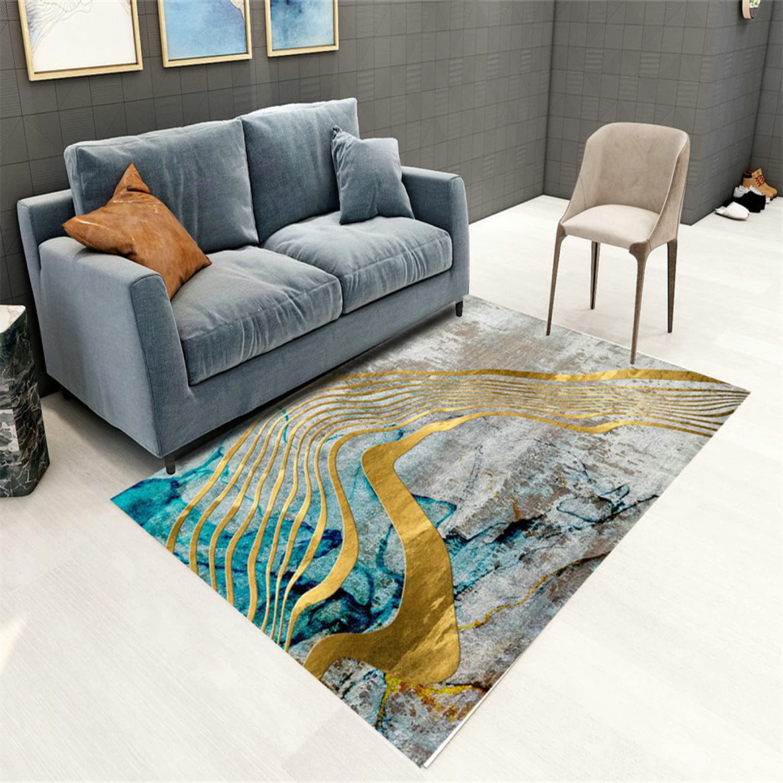 Tapis de chambre antidérapant et sûr pour bébé, format rectangulaire 80x160cm