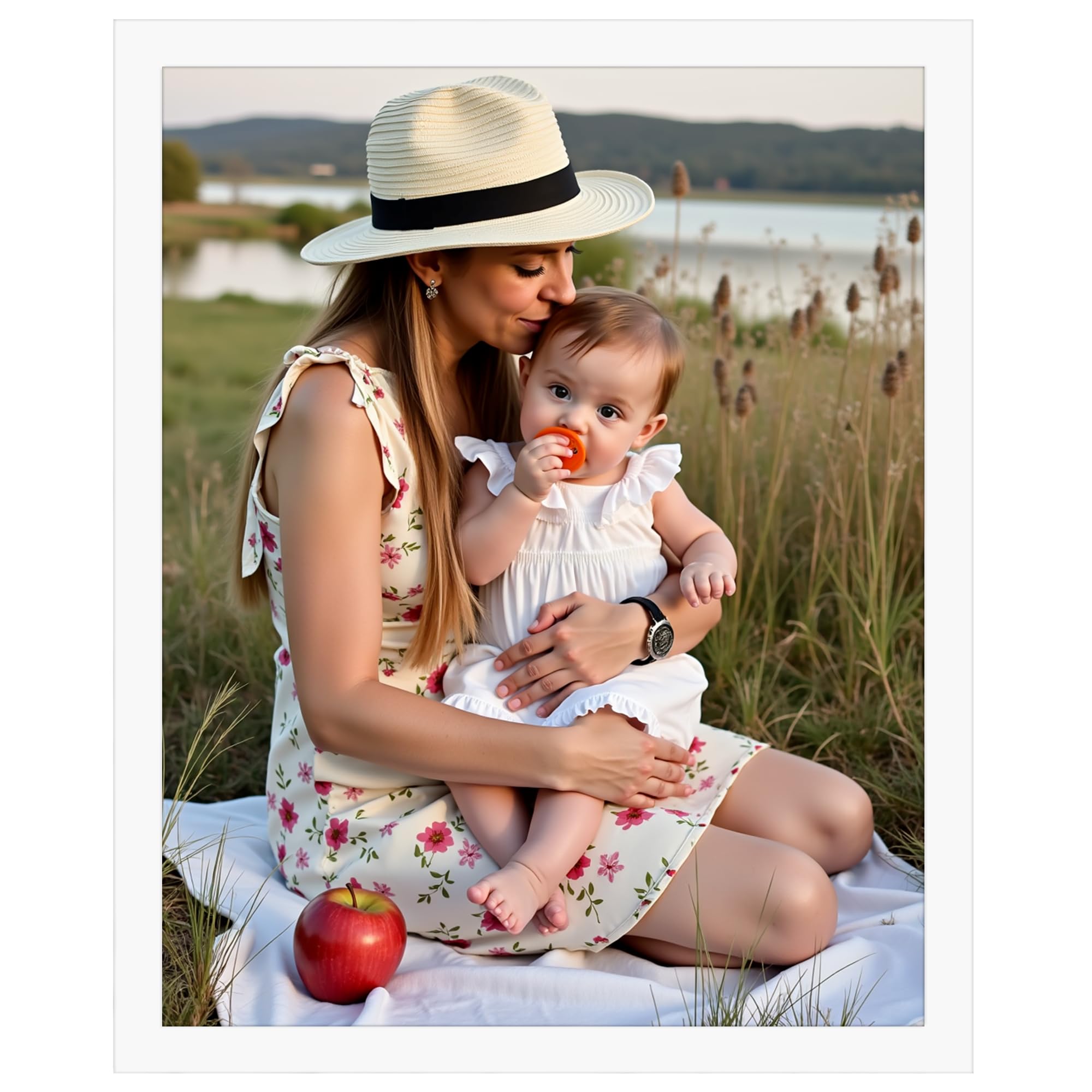 Ditwis 8x10 Photo Frame White, Elegant Frame Suitable for 10x8 Photos and Pictures, Horizontal or Vertical Wall or Table Display