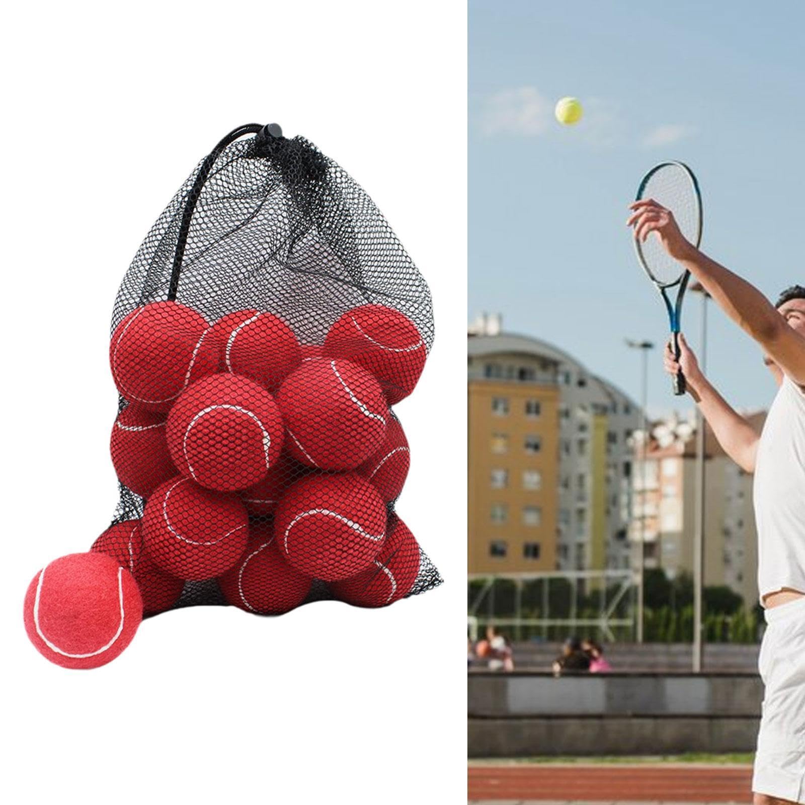 18 Stück Tennisbälle Übungsbälle Trainingsbälle Ballsportbälle Elastisch Aus Kautschukfilz für Mannschaftstraining Hundespiel Beschäftigung Outdoor FA