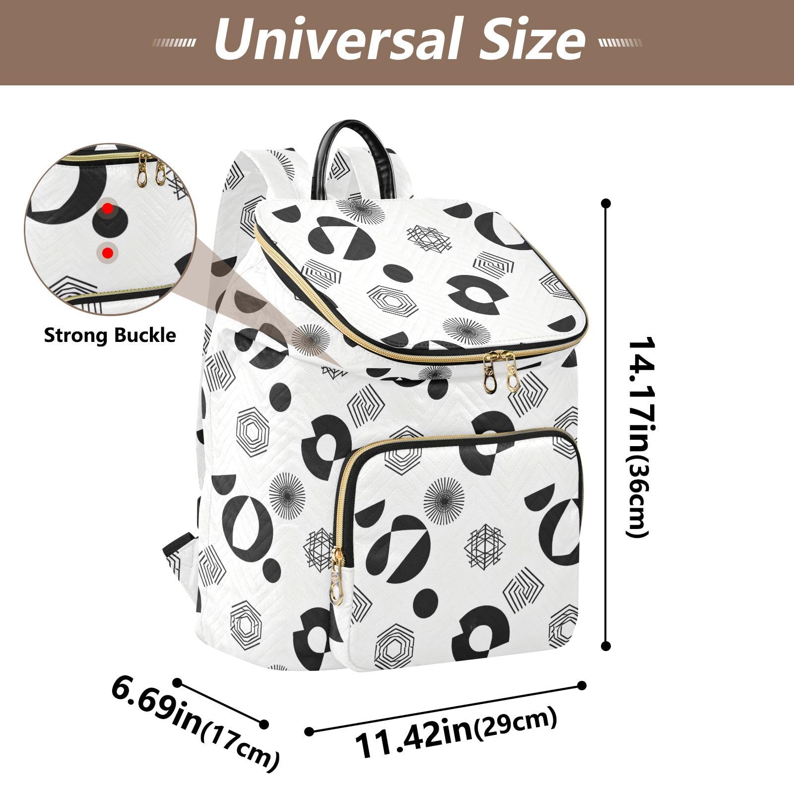 Zaino alla moda da 15 l per le donne leggero durevole versatile borsa