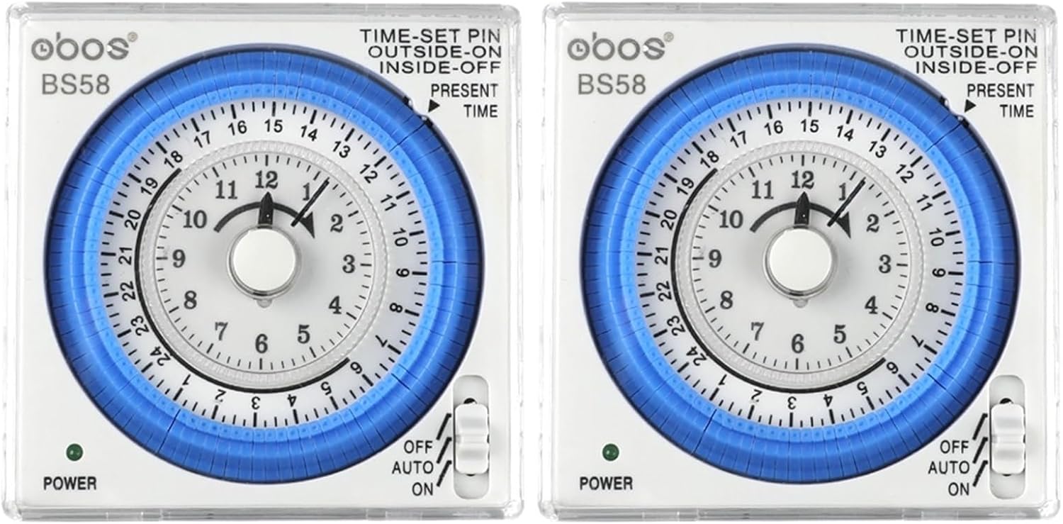 軽小型 機械式タイマー 機械式タイマースイッチ 220V 1日96回オン/オフ