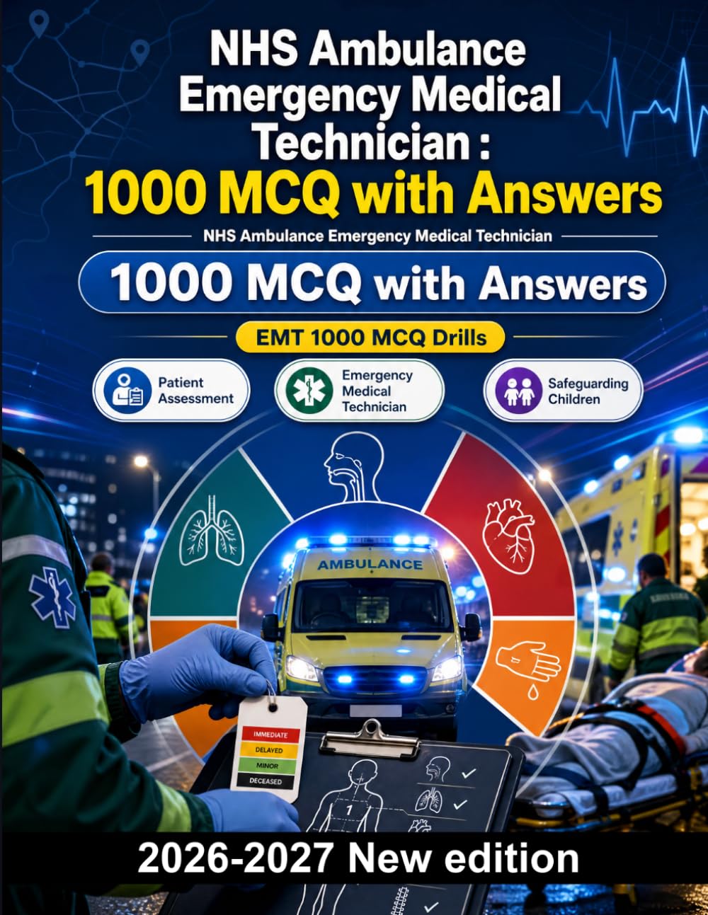 NHS Ambulance Emergency Medical Technician : 1000 MCQ with Answers: Clinical triage, safeguarding protocols, trauma stabilization & medical ethics — essential study guide for candidates