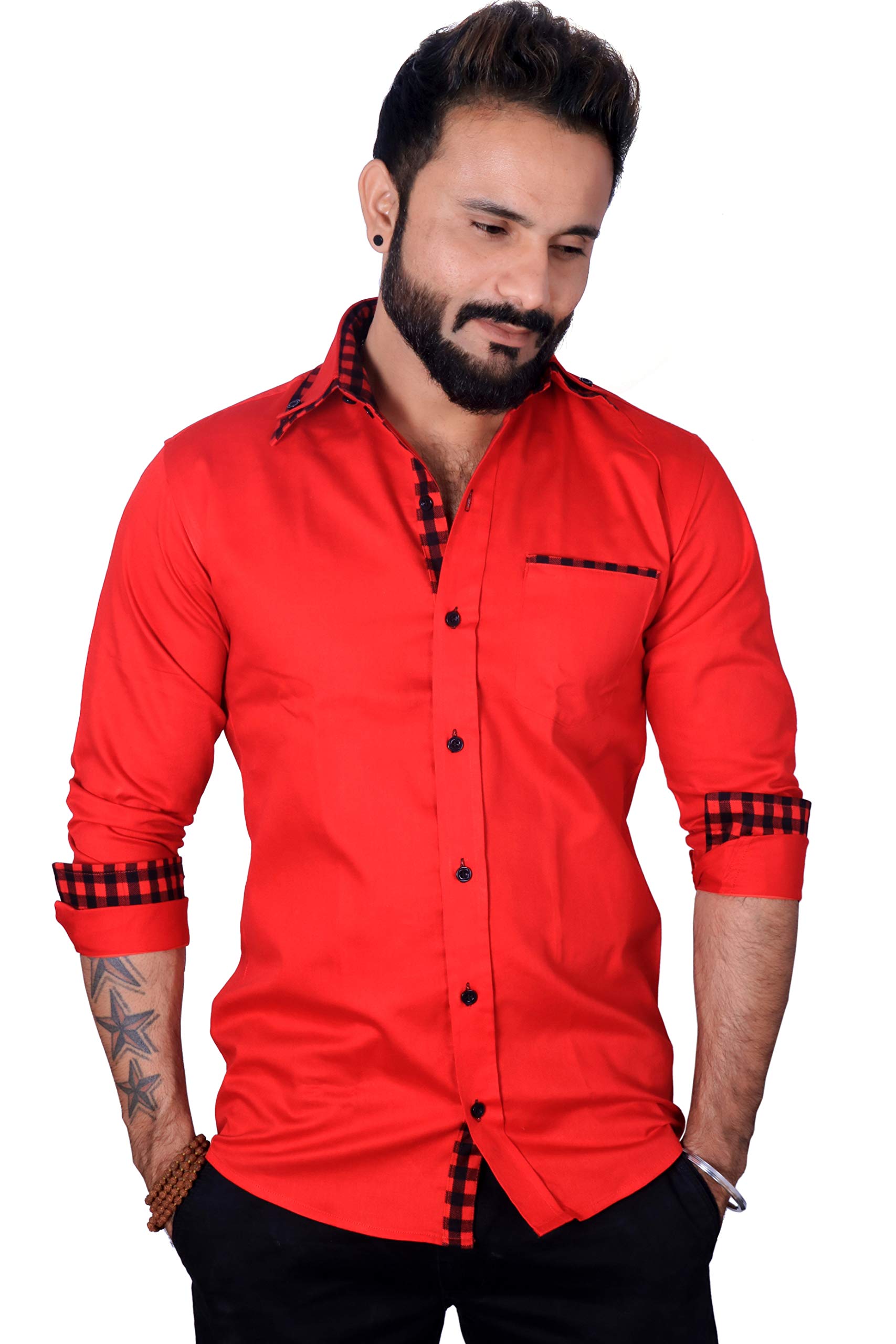 REBANTA Men's Slim Fit Casual Shirt