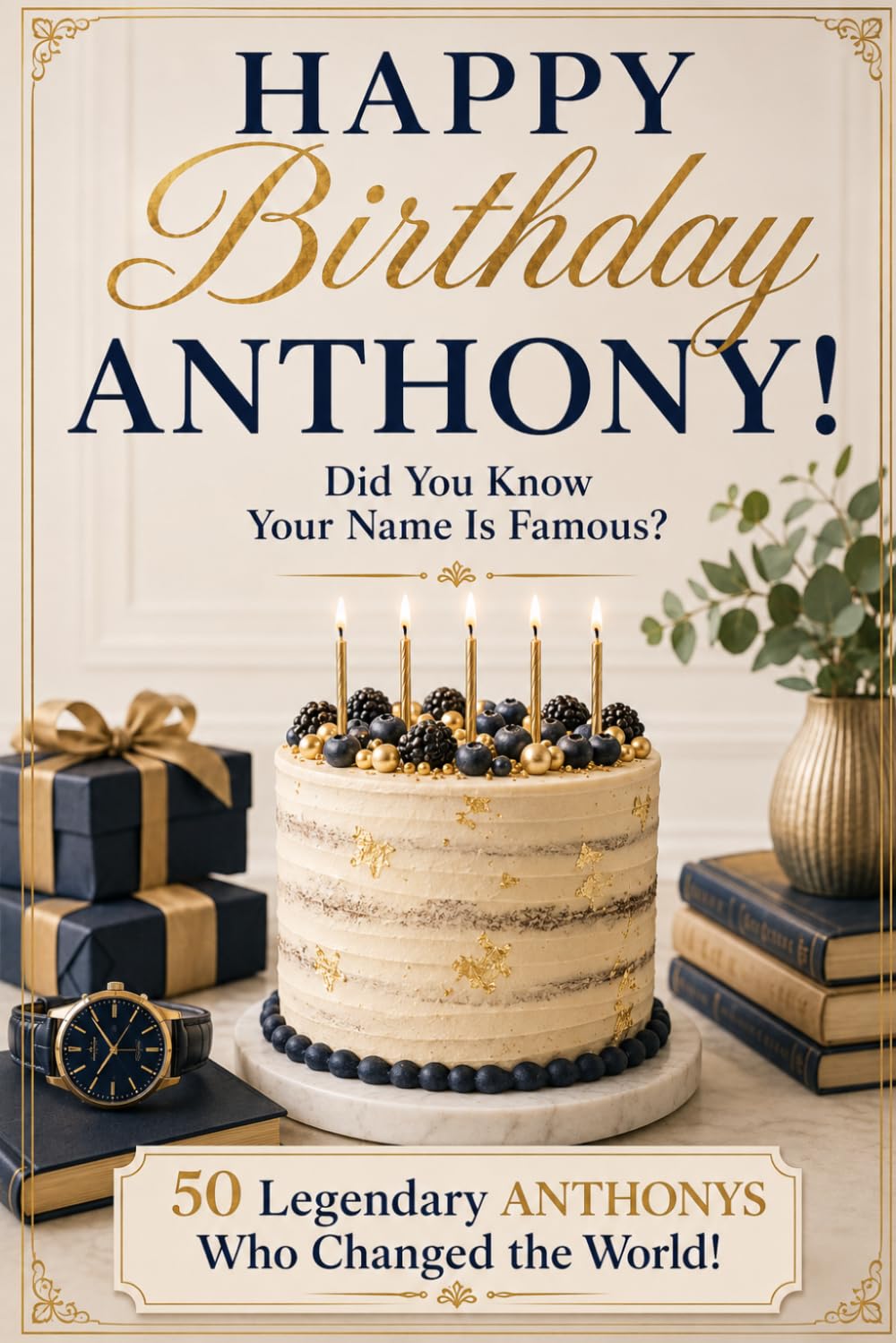 Happy Birthday Anthony! Did you know name is famous?: 50 Legendary Anthonys Who Changed the World