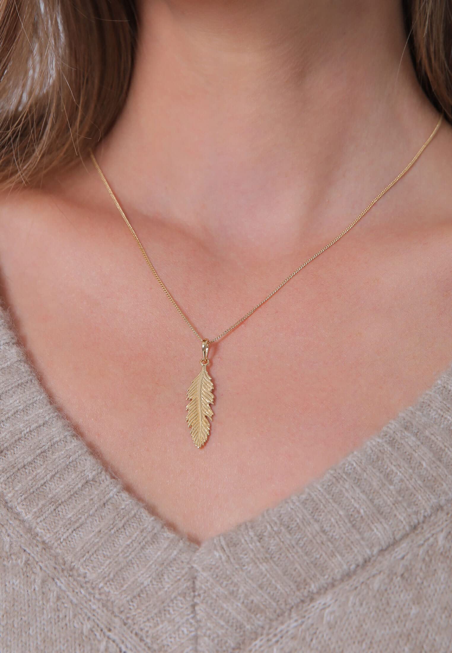 Elli Collar Mujer Colgante Pluma Juguetón en Plata Esterlina 925