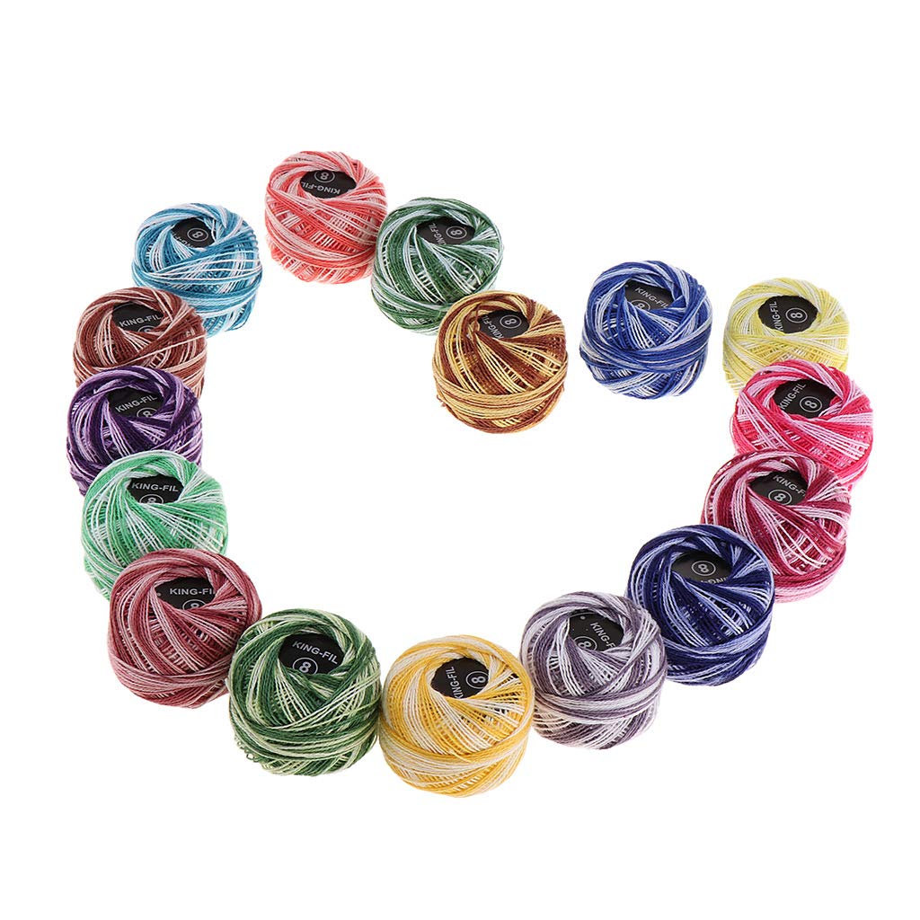 Filati per Punto Croce Fili da Ricamo di Cotone colorato in Cotone per Punto Croce all'Uncinetto Ricamo a Mano a Mano per Le Donne Accessori per Cucire Strumenti (Color