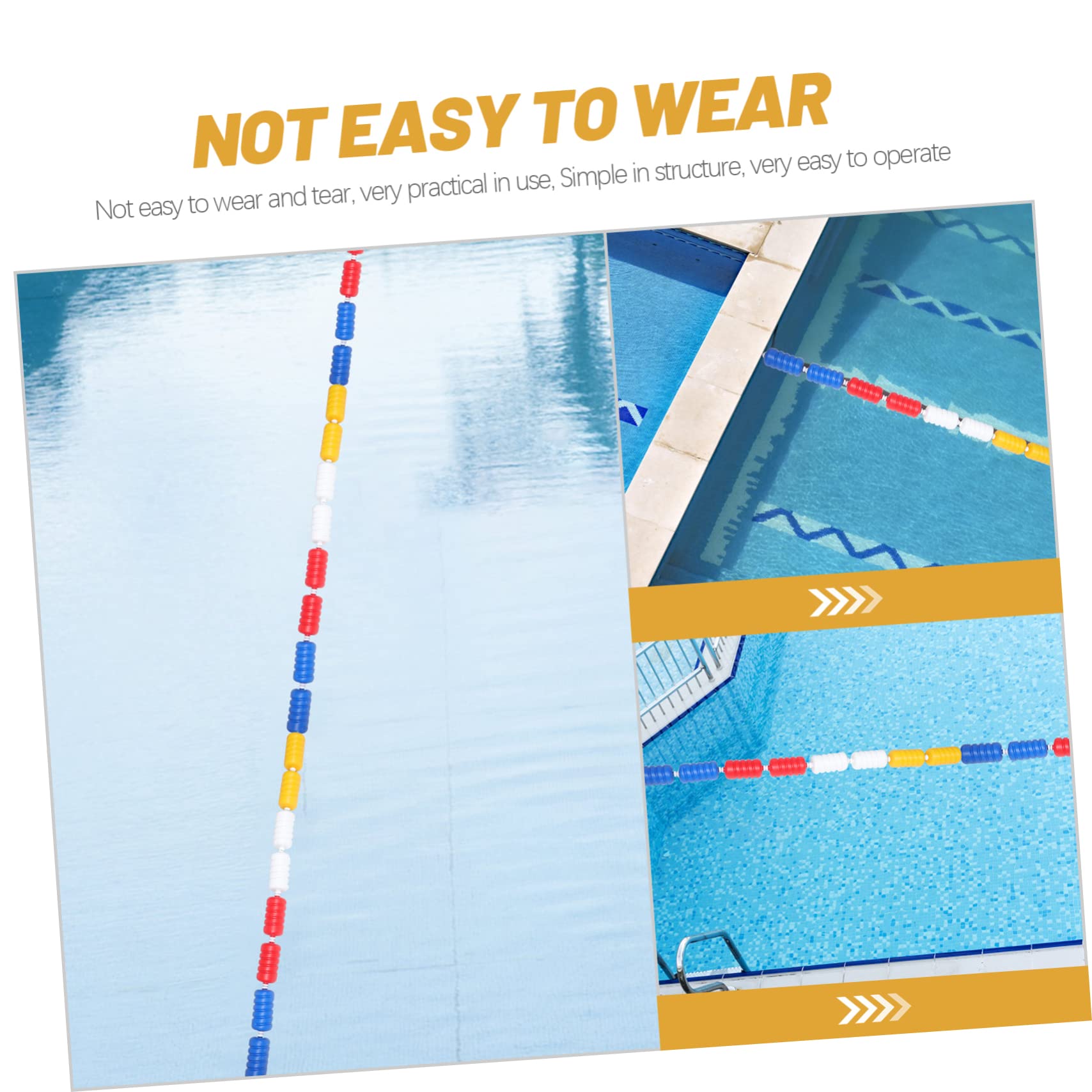 Cuerda de Seguridad Flotante para Piscina con Flotadores de Plástico en Espiral y Forma Hexagonal para Dividir Carriles y Zonas de Natación