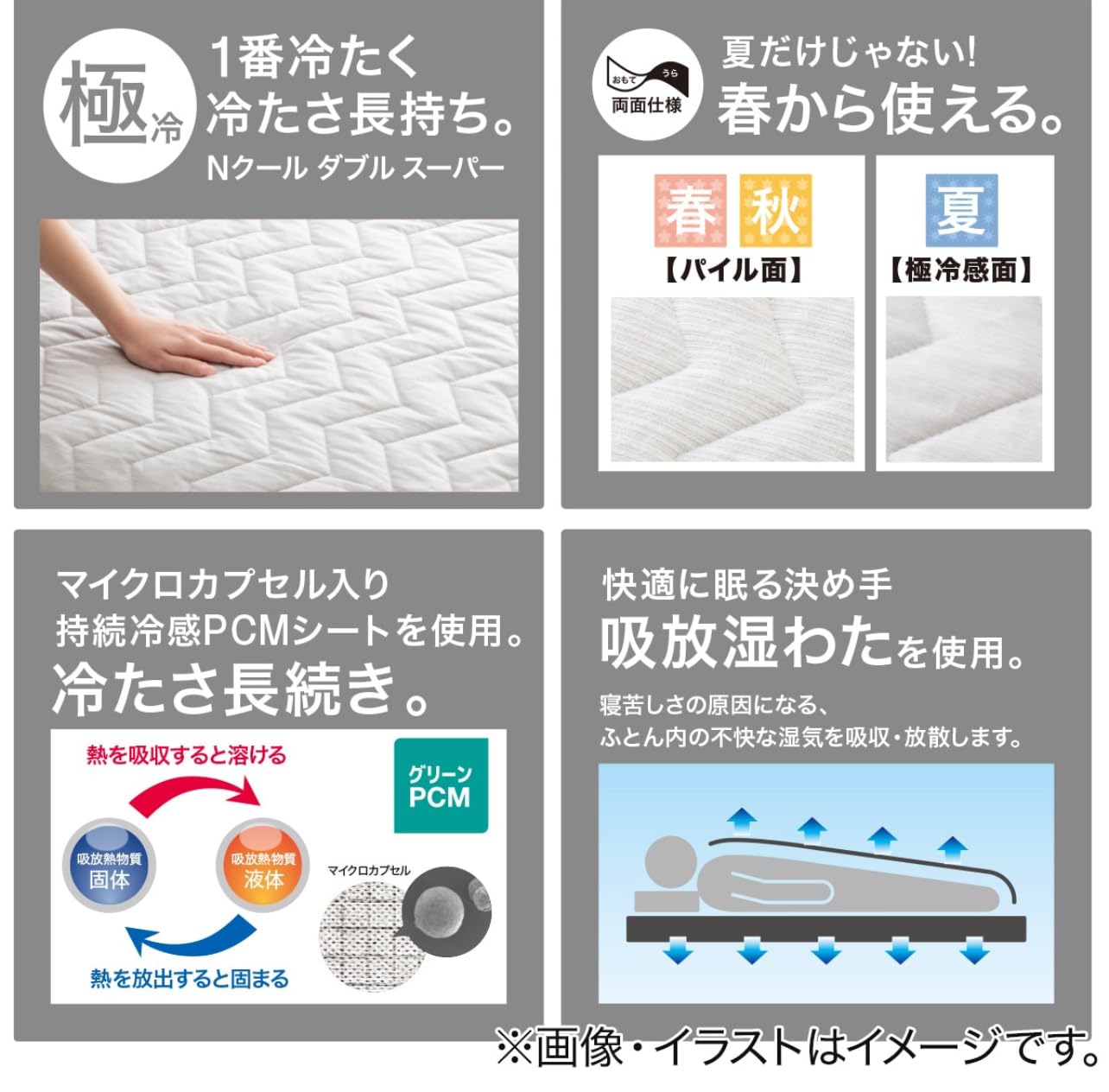 Amazon｜ニトリ 【Nクールダブルスーパー】 両面使える ゴム