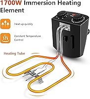 Vista 4 de MEDIMALL Freidora profunda con canasta, freidora de aceite eléctrica de 3.2 cuartos de galón / 12 tazas para uso doméstico, freidora pequeña