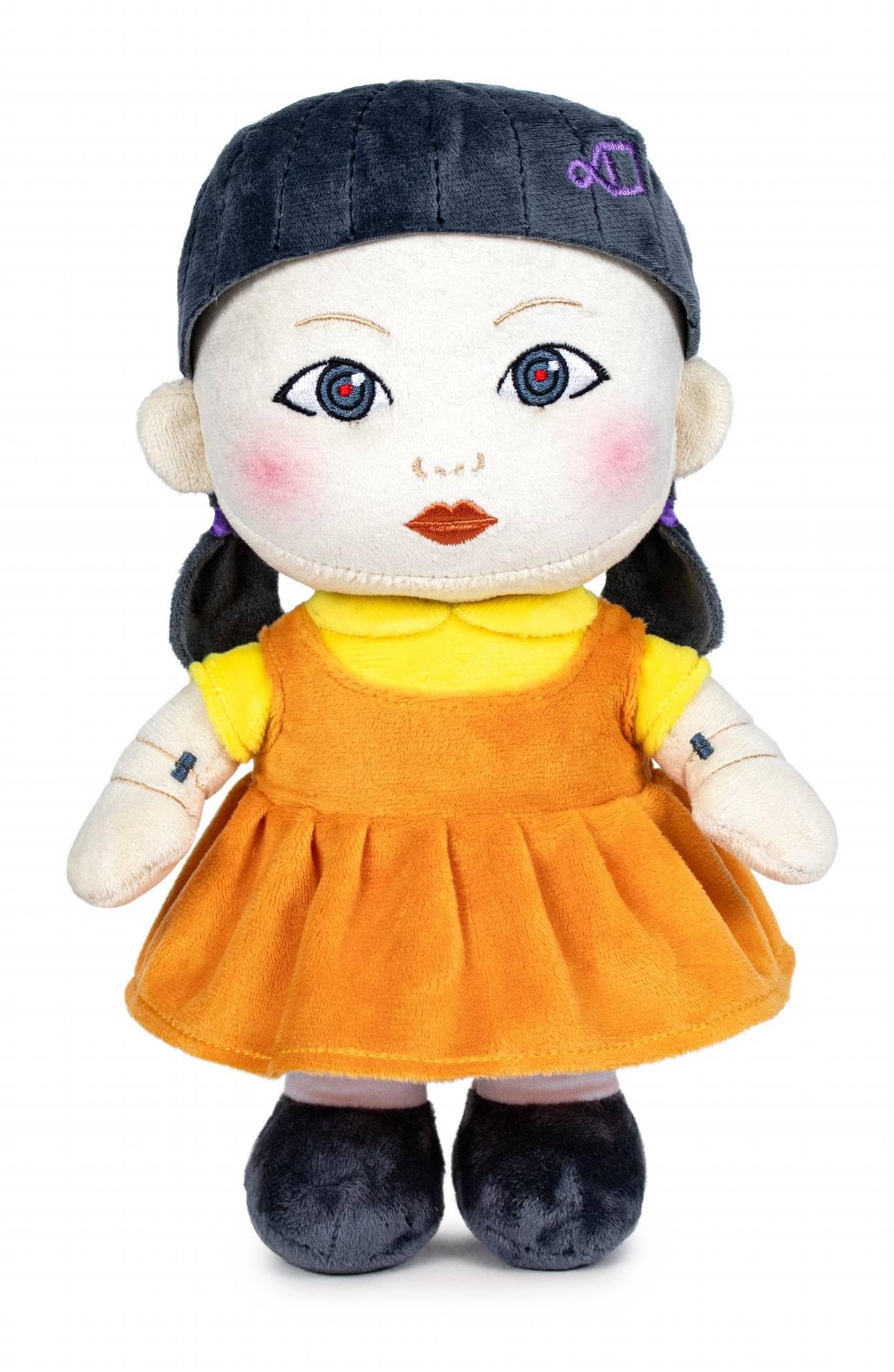 Squid GamePlush Toy 28 cm, Plush Doll, 1, 2, 3 Sun, QUD01, Orange