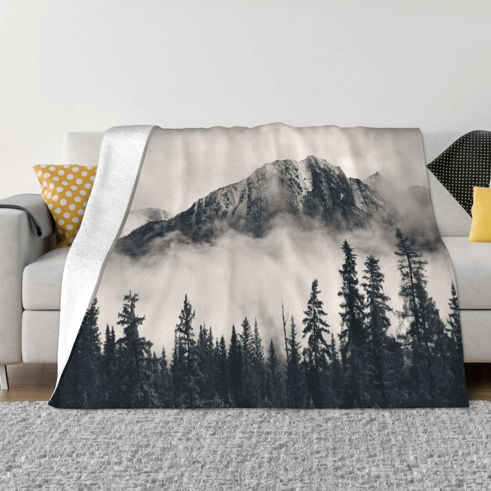 Couverture brumeuse en flanelle douce et chaude Mexpekil lit canapé