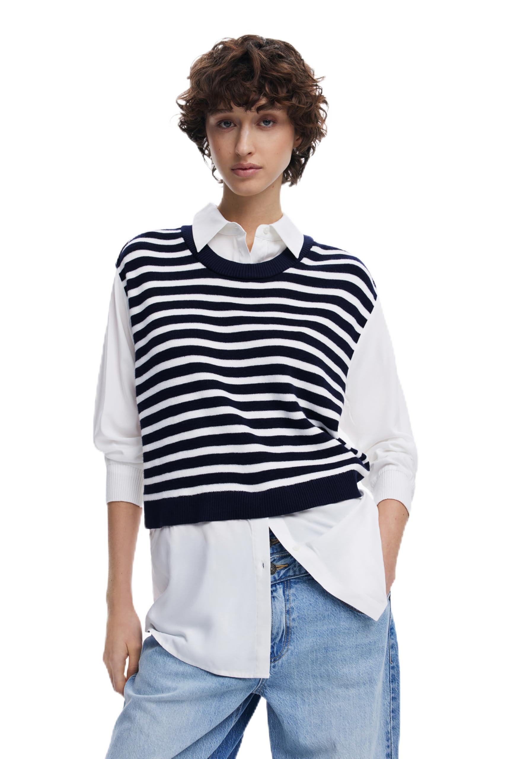 Desigual Mujer Blanco Cam_atenea, 1000 White, Xl