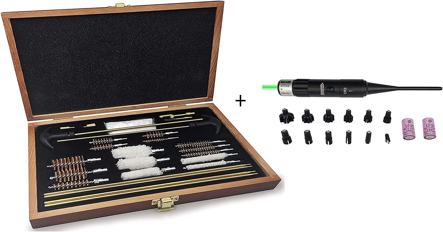 Green Laser Boresighter for All Guns,with Gun Cleaning Kit