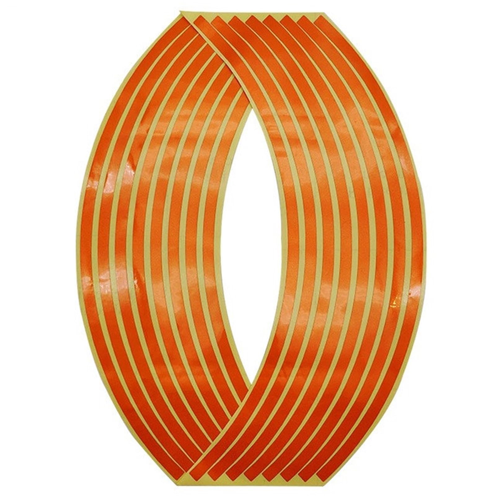 Wheel Hub Stickers Reflective Stripes Motorcycle Stickers Reflective Sticker Motorcycles Wheel Sticker Wheel Rim Tape(Orange)