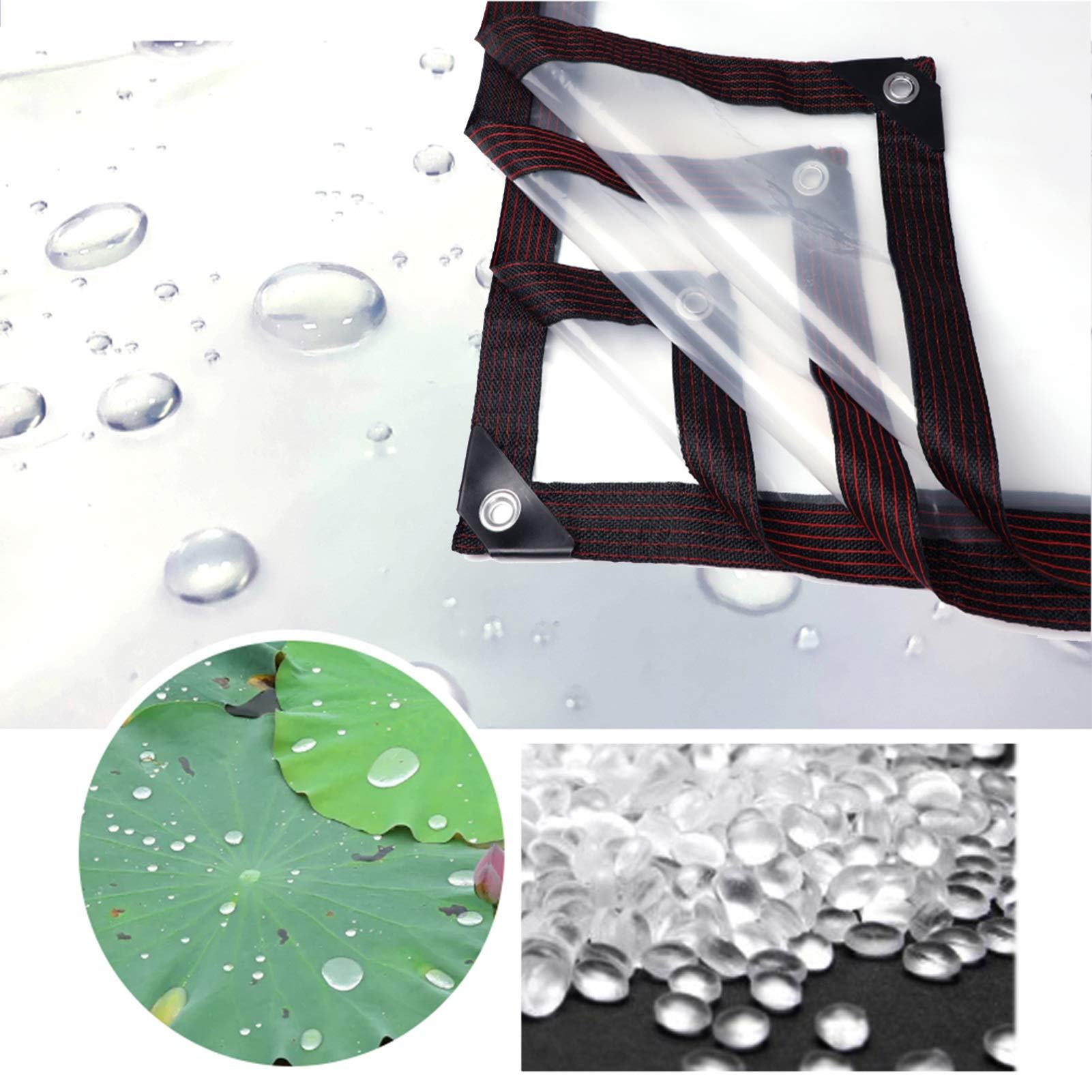 Panno Antipioggia Spesso Trasparente Impermeabile Plastica Nascondersi sotto La Pioggia Panno Isolante Personalizzato Stanza del Sole Finestre Chiuse Telone, 16 Taglie (5MX5M)