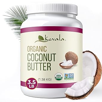 Kevala Organic Coconut Butter - Multifunctional Spread for Cooking and Beauty, Made in USA, Single-Ingredient Product with no Additives, Source of Healthy Fats and Essential Nutrients, 3.5 lb, 56 oz