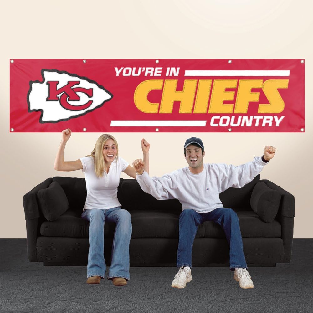 Party Animal Kansas City Chiefs 8'x2' NFL Banner, 8' L x 2' H - Image 3