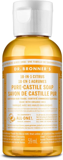 Dr. Bronner's Organic Citrus Pure-Castile Liquid Soap, 59 ml