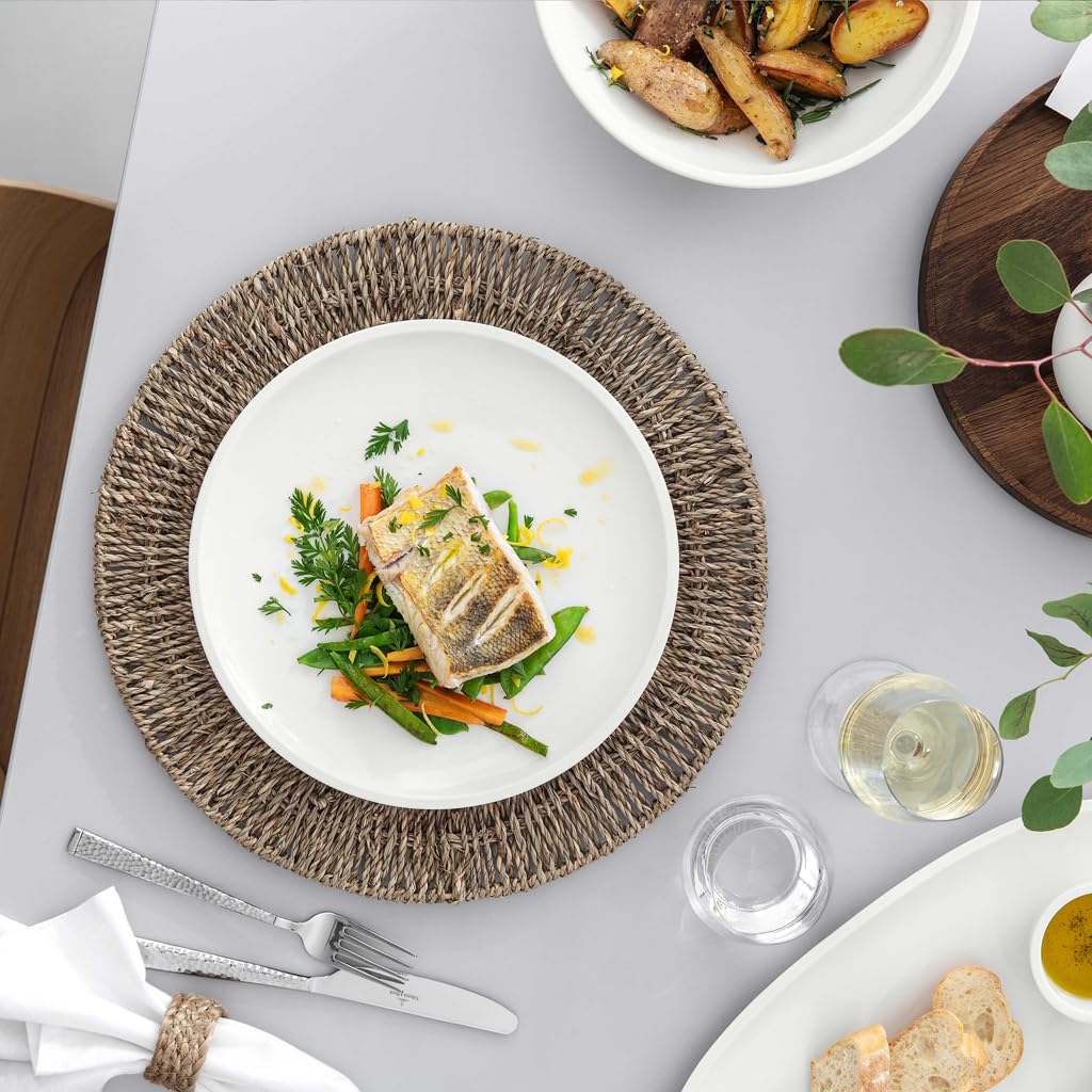 Villeroy & Boch – Artesano Servizio Di Piatti 6 Pezzi Bianco, Lavabile in Lavastoviglie, Adatto per Microonde, Piatti Moderni, Set Piatti, Biatti Bianchi, Set Di Stoviglie, Porcellana Premium