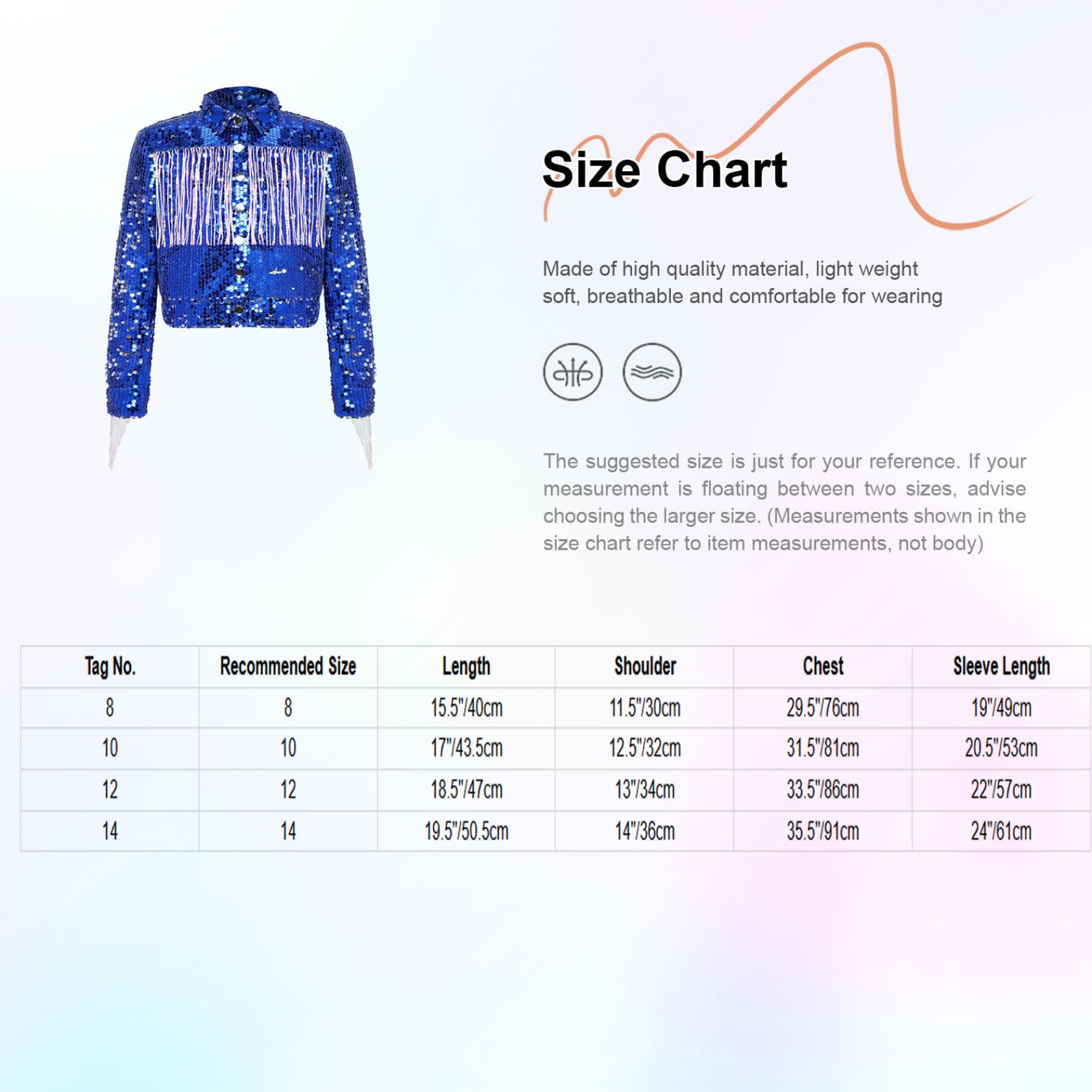 Linjinx Mädchen Pailletten Jacke Glänzend Festliche Jacke Boho Cardigen Fransenjacke Elegant Oxford Hemd Glitzer Tanzjacke Halloween Kostüm