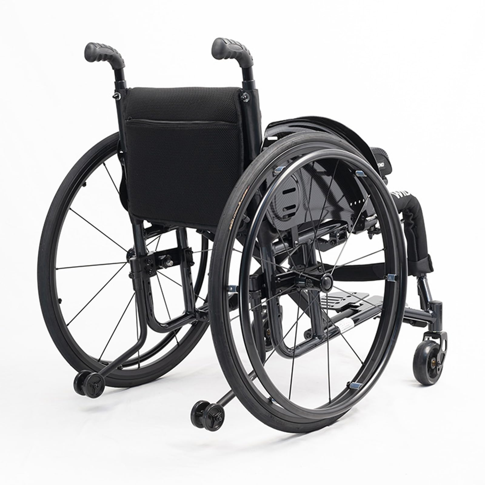 Silla De Ruedas Deportiva Plegable, Aleación De Aluminio Ligera, Ruedas Desmontables, Reposapiés Abatible, Apto para Todas Las Edades(38cm/14.9in)