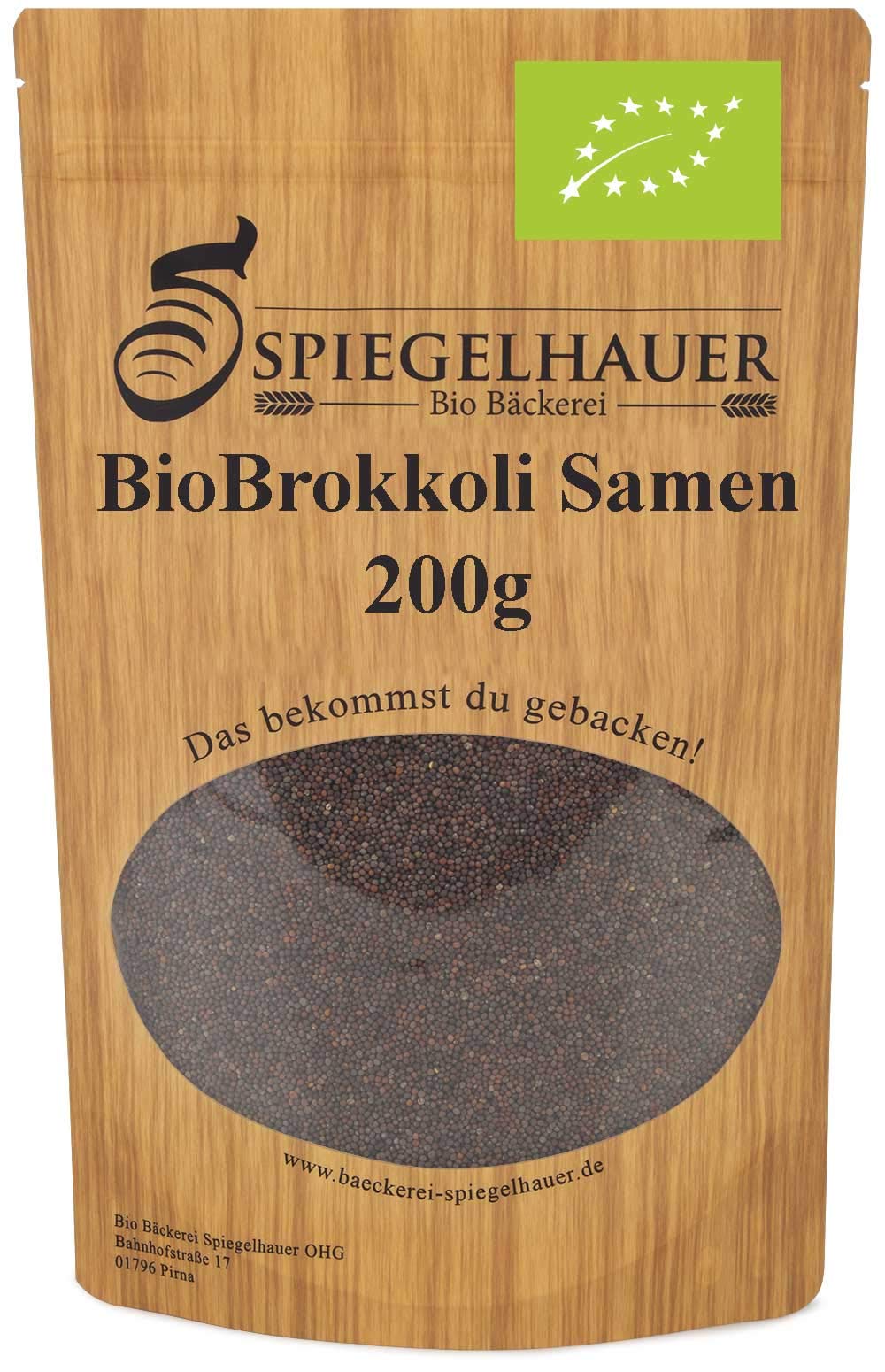 Semillas orgánicas para germinados de brocoli - Semillas para germinar brotes de brocoli - fuente de energía saludable - nutritivas y sabrosas para ensaladas - Contenido: 200g semillas de brocoli