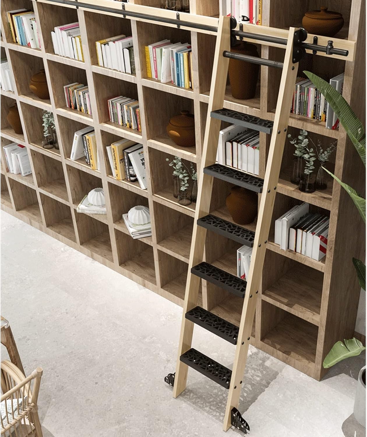 Kit de rail coulissant pour échelle de bibliothèque système de quincaillerie coulissante