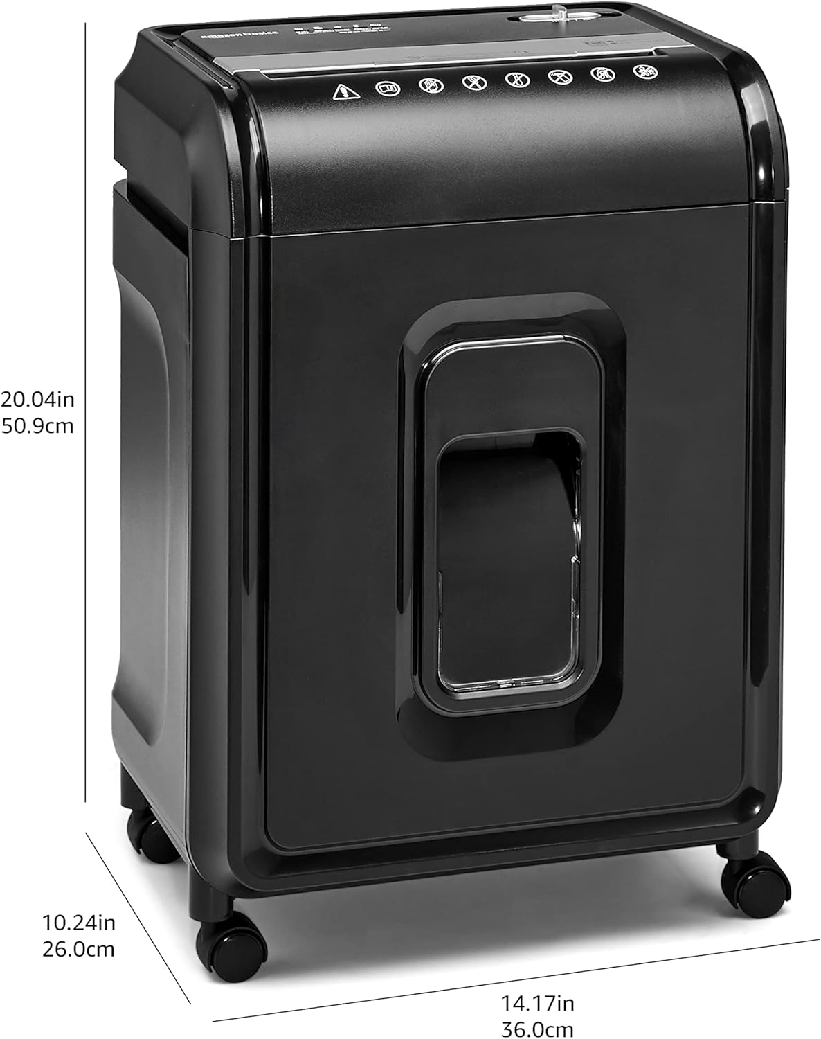  Basics 12-Sheet High-Security Micro-Cut Paper, CD, and Credit Card Shredder with Pullout Basket