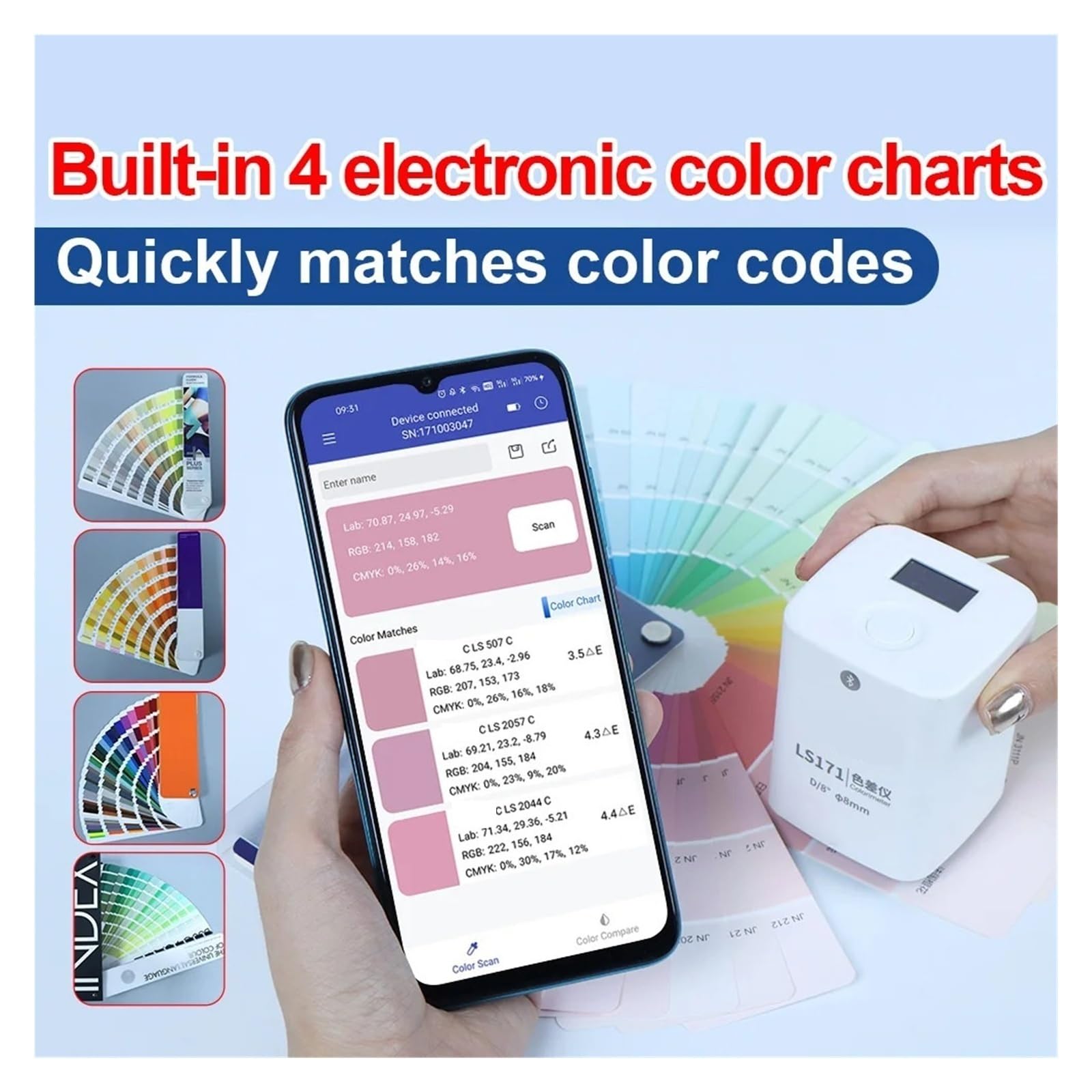 Lettore di colori con illuminazione D/8° LS171 colorimetro digitale Operazione semplice