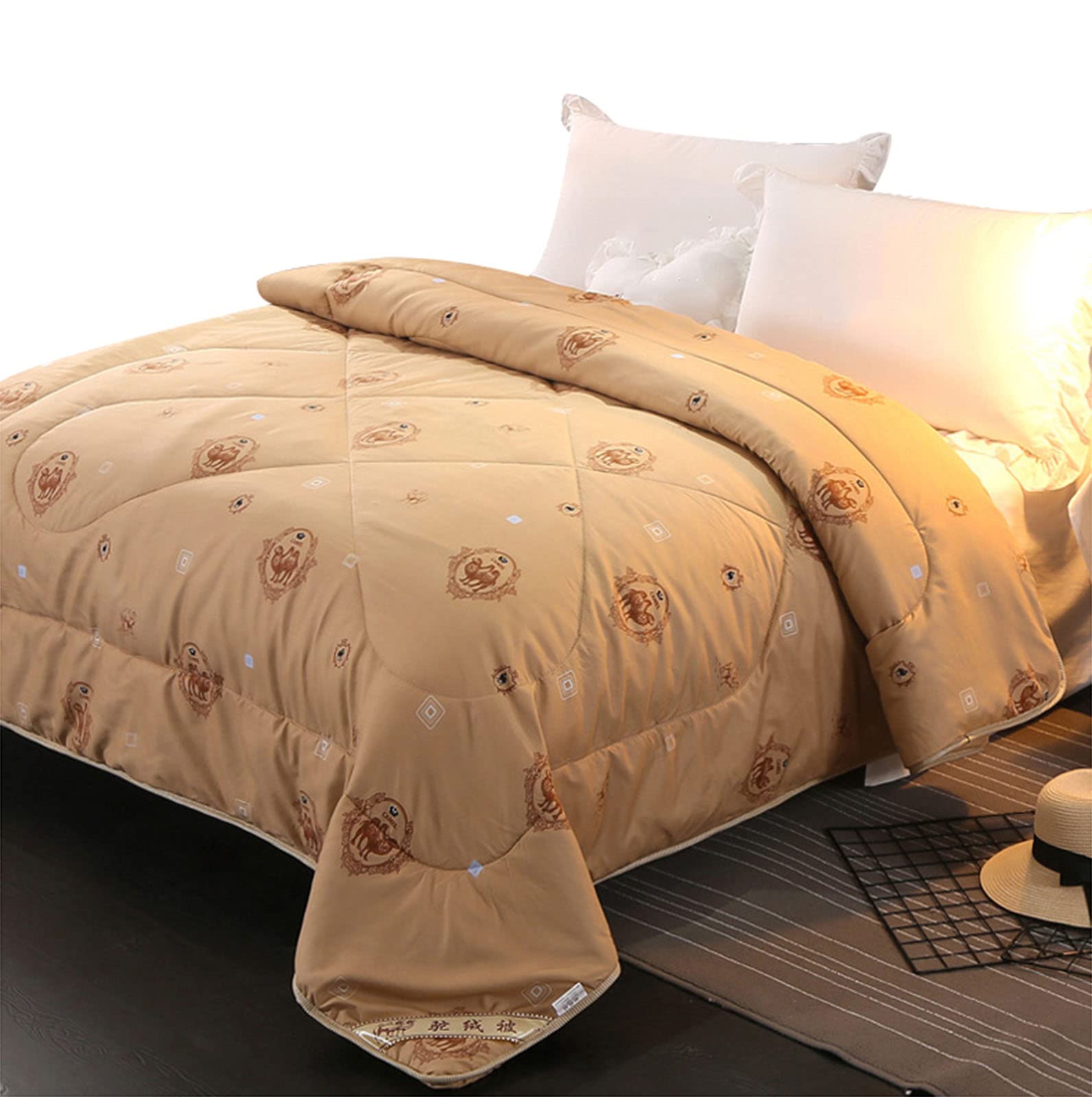 Premium Peli Di Cammello Caldo Duo Letto Trapuntato Letto - Foto 4