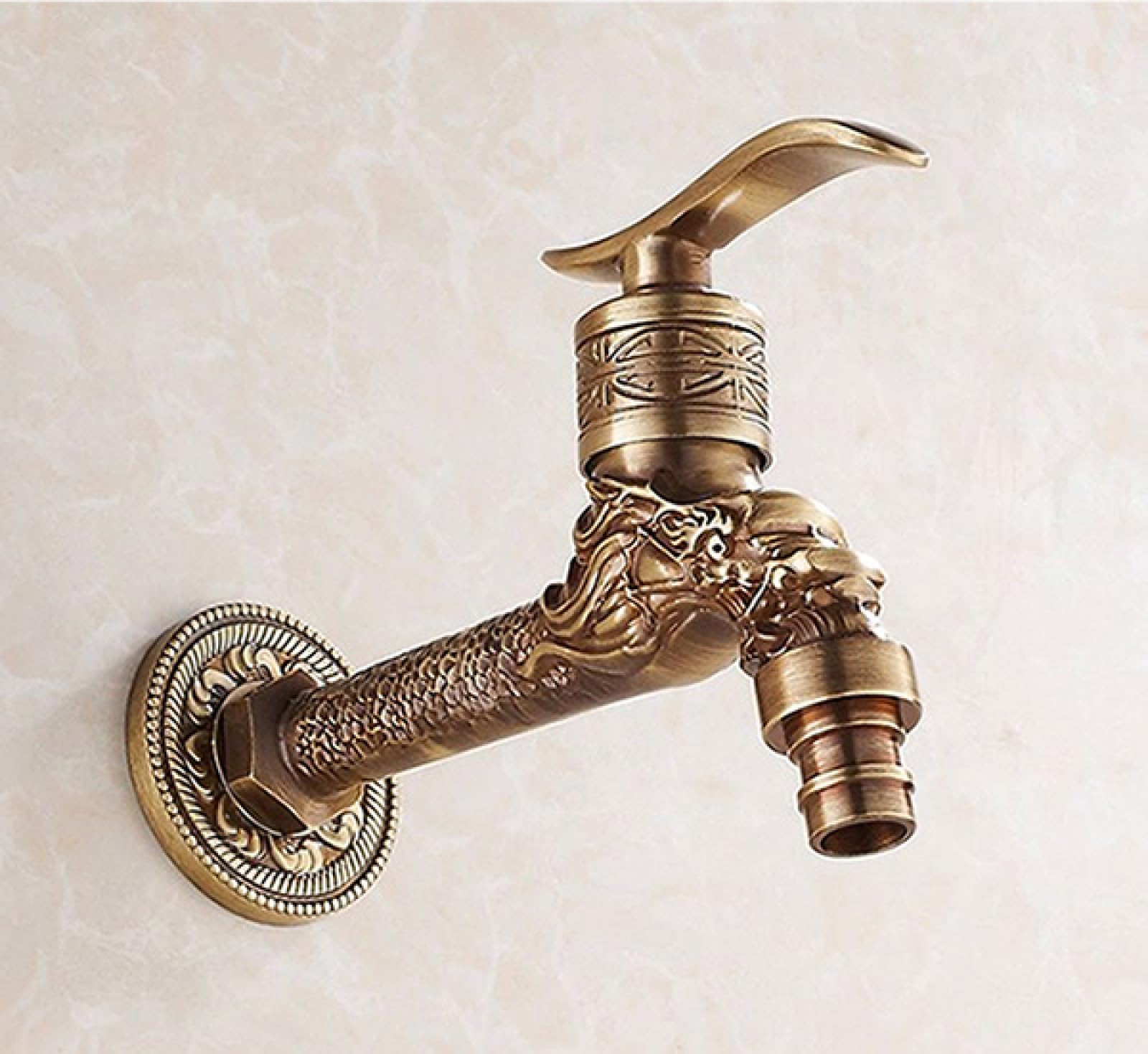 Robinet antique entièrement en cuivre pour vadrouille et balcon