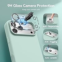 Vista 505 de GONEZ Funda de silicona para iPhone 15 Pro Max, compatible con Magsafe, protector de cámara + protector de pantalla, forro de microfibra suave Negro