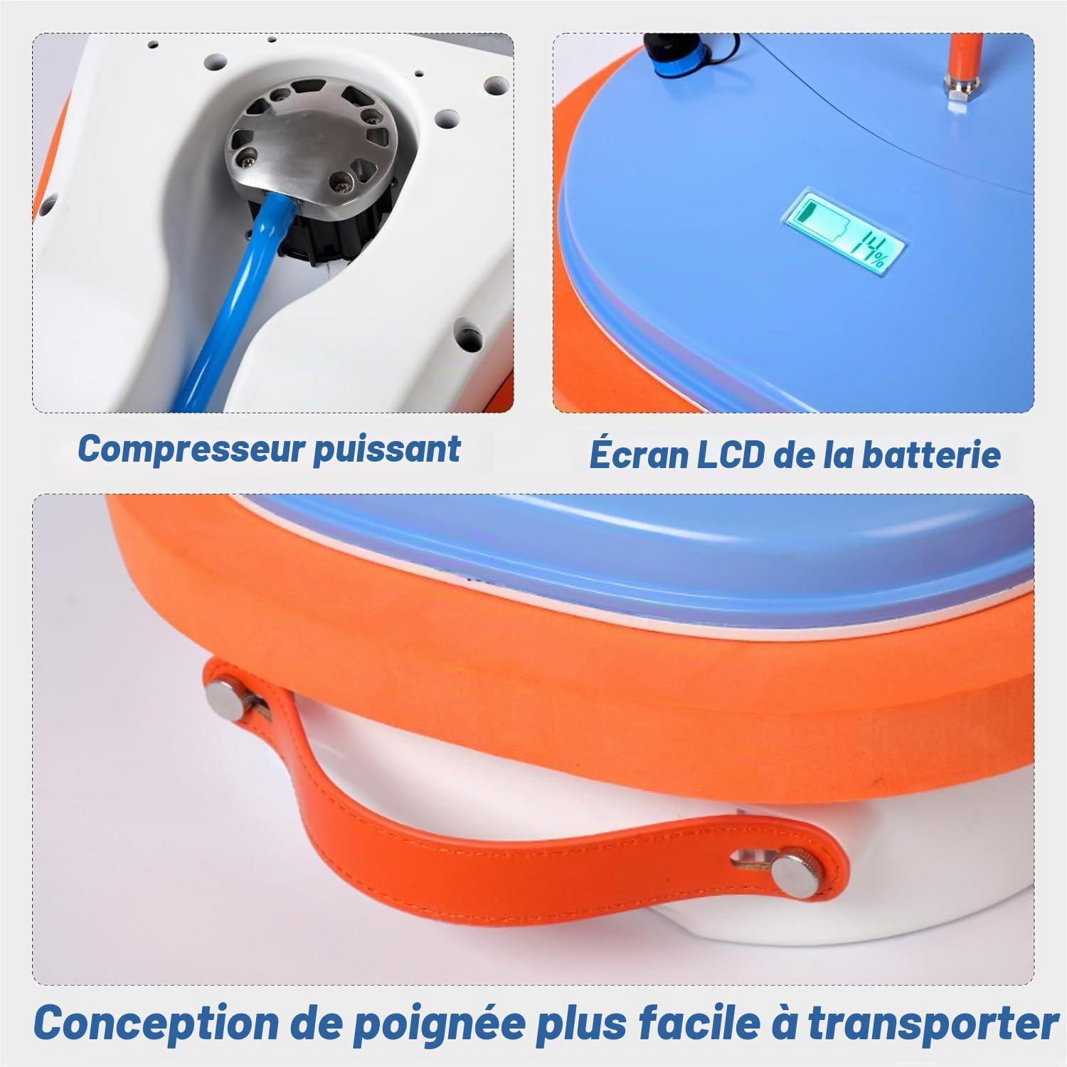 Kit de plongée rechargeable - Système de plongée sans réservoir approuvé par les compagnies aériennes avec tuyau, régulateur de respiration de plongée, batterie remplaçable, système de