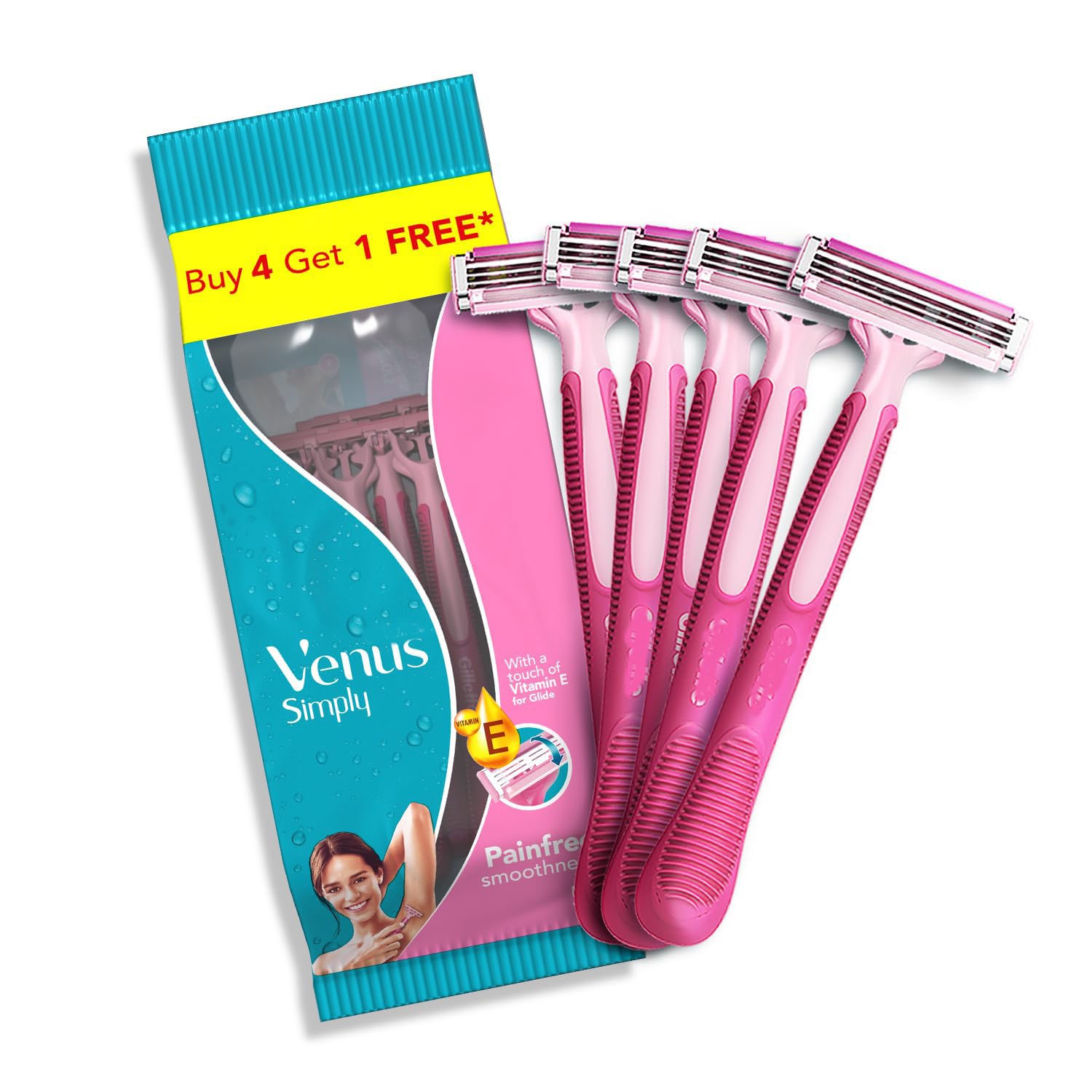 Venus Simply Venus Pink Hair Removal for Women - 5 razors