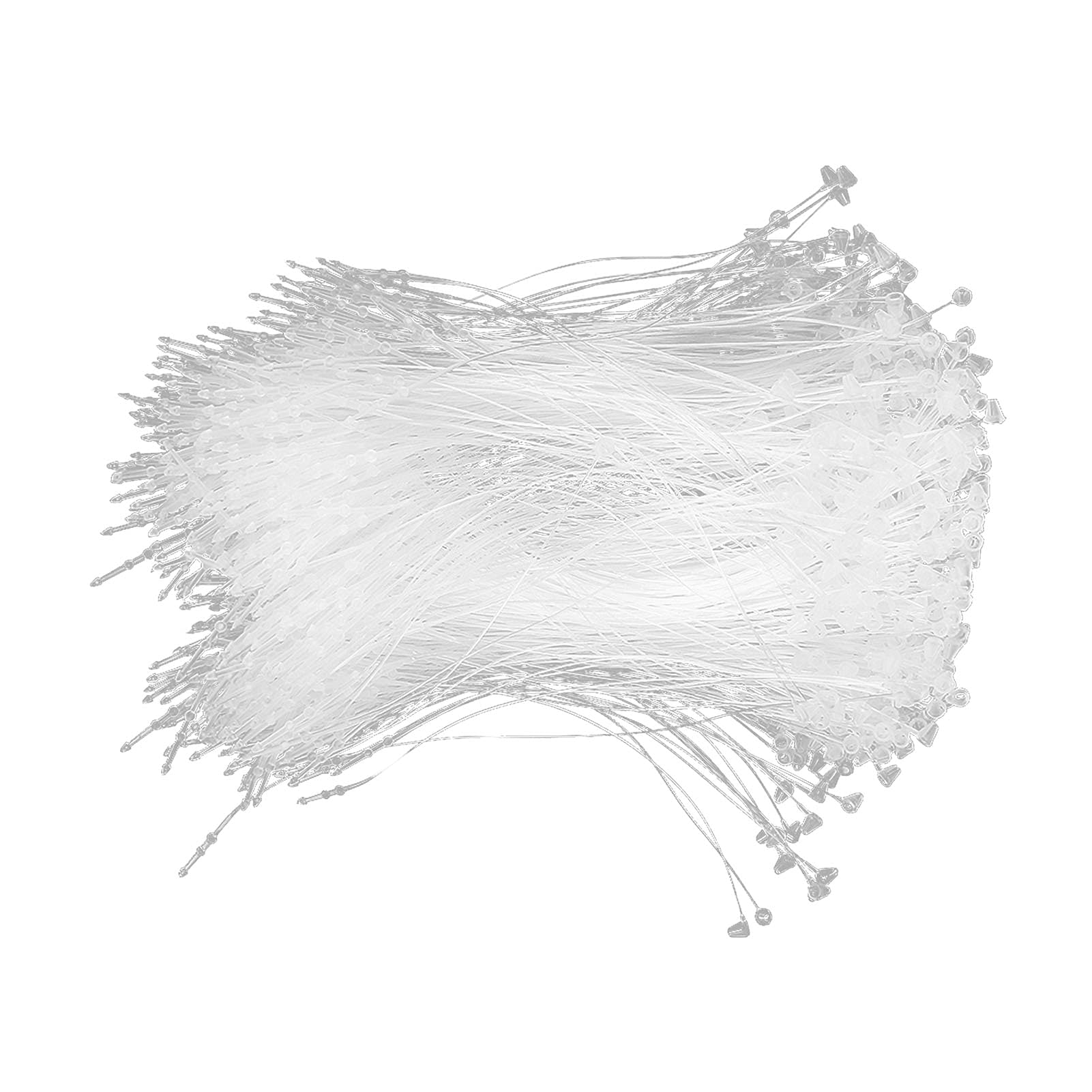 5000Pcs Plastic Fastener Hang Tag Snap Lock,7" White Security Loop Plastic Tag Fastener Snap Lock Tags for Hang Clothing Accessory